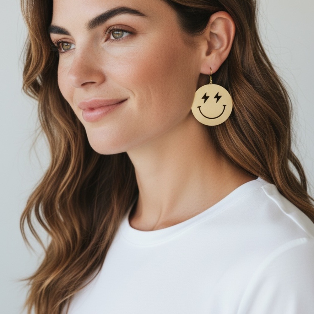 ❤️Gold Smiley Face Earrings